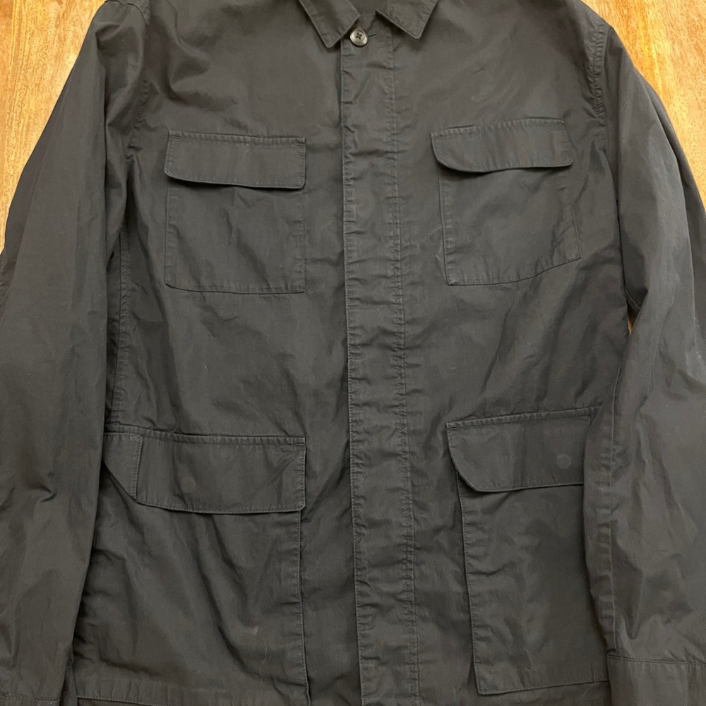 Massimo Dutti XXL Black Military Field Jacket